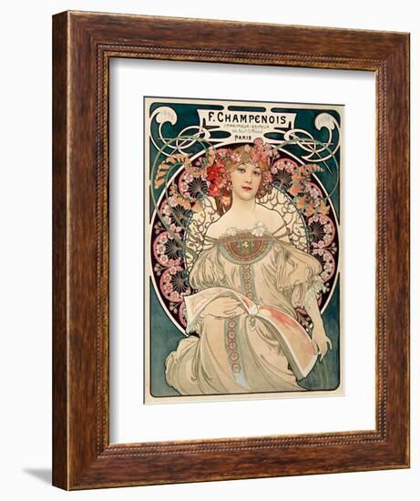 F. Champenois imprimeur Editeur-Alphonse Mucha-Framed Premium Giclee Print