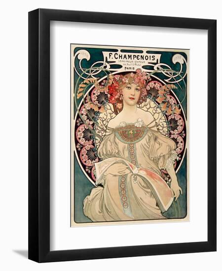 F. Champenois imprimeur Editeur-Alphonse Mucha-Framed Premium Giclee Print