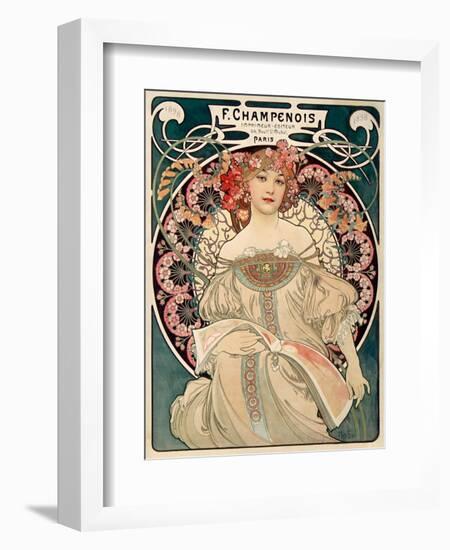 F. Champenois imprimeur Editeur-Alphonse Mucha-Framed Premium Giclee Print
