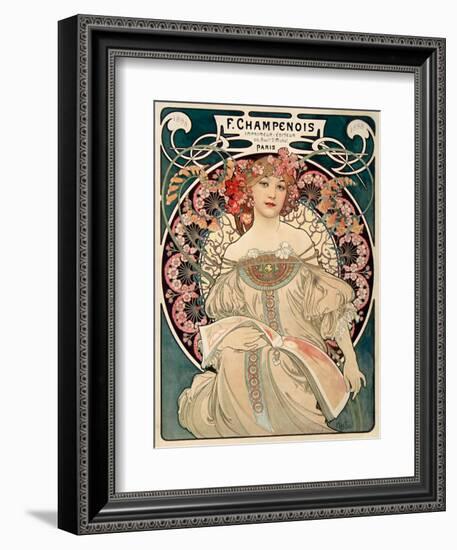 F. Champenois imprimeur Editeur-Alphonse Mucha-Framed Premium Giclee Print