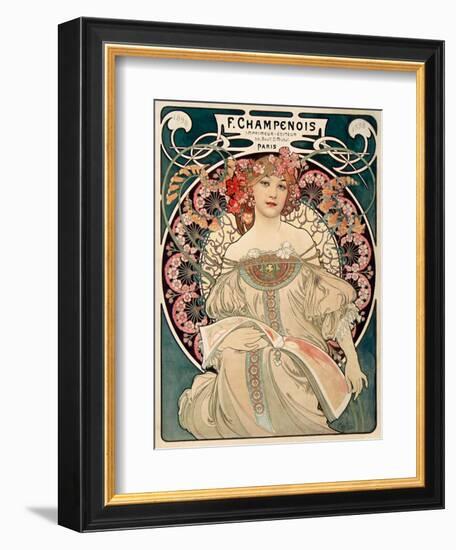 F. Champenois imprimeur Editeur-Alphonse Mucha-Framed Premium Giclee Print