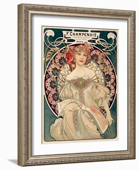 F. Champenois imprimeur Editeur-Alphonse Mucha-Framed Art Print