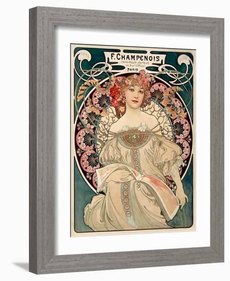 F. Champenois imprimeur Editeur-Alphonse Mucha-Framed Art Print