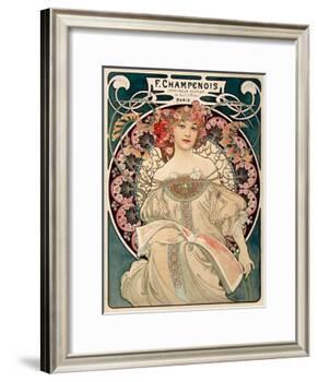 F. Champenois imprimeur Editeur-Alphonse Mucha-Framed Art Print