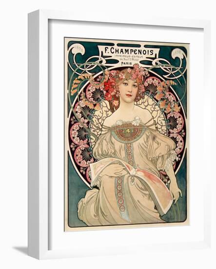 F. Champenois imprimeur Editeur-Alphonse Mucha-Framed Art Print