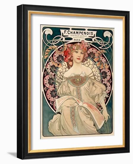 F. Champenois imprimeur Editeur-Alphonse Mucha-Framed Art Print