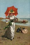 Lady on Beach 1894-F Cipolla-Framed Art Print