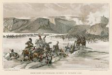 Battle of Austerlitz Russians Retreat Across the Frozen Lake Satschan-F. De Myrbach-Framed Art Print