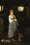 The Farm Girl-F. Ducale-Mounted Giclee Print