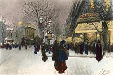 Paris Street Scene-Fausto Giusto-Framed Giclee Print