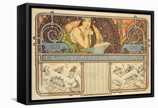 F. Guillot Pelletier Calendar, 1897-Alphonse Mucha-Framed Premier Image Canvas