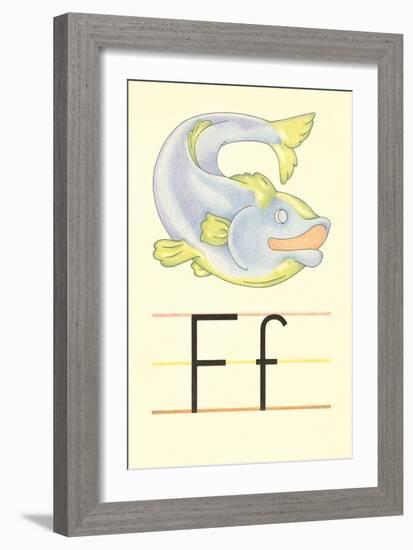 F Is for Fish-null-Framed Art Print