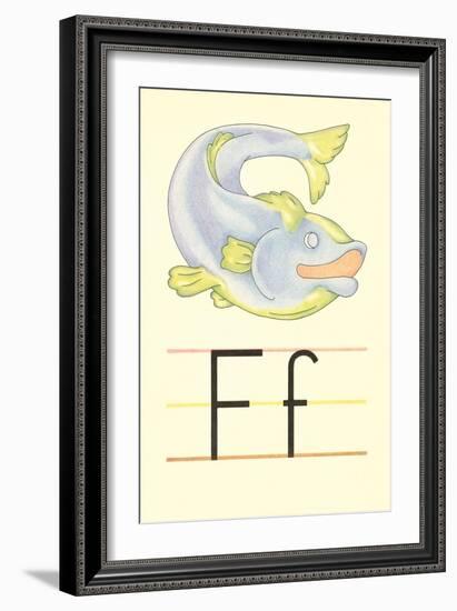 F Is for Fish-null-Framed Art Print