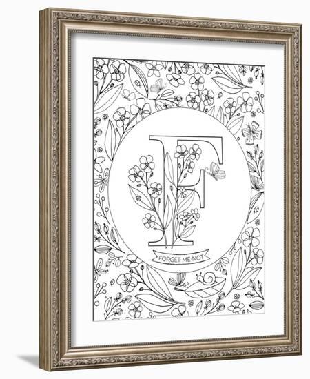 F is for Forget Me Not-Heather Rosas-Framed Art Print