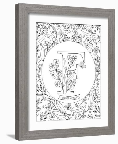 F is for Forget Me Not-Heather Rosas-Framed Art Print