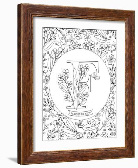 F is for Forget Me Not-Heather Rosas-Framed Art Print