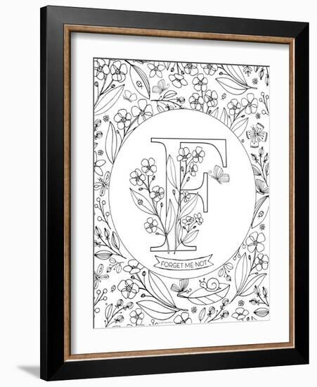 F is for Forget Me Not-Heather Rosas-Framed Art Print