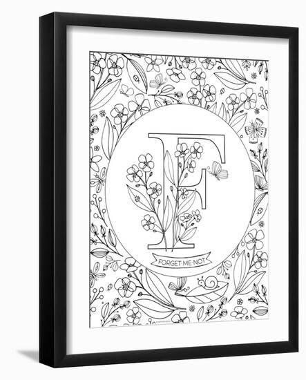 F is for Forget Me Not-Heather Rosas-Framed Art Print