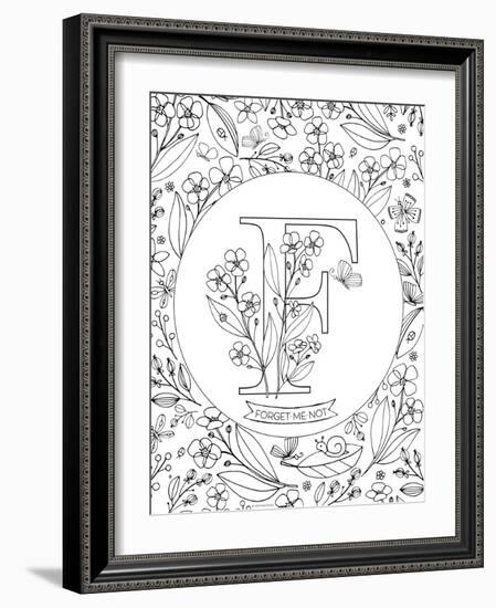 F is for Forget Me Not-Heather Rosas-Framed Art Print