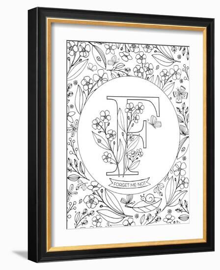 F is for Forget Me Not-Heather Rosas-Framed Art Print