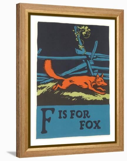 F is for Fox-null-Framed Stretched Canvas