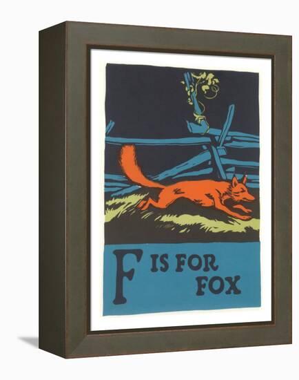 F is for Fox-null-Framed Stretched Canvas