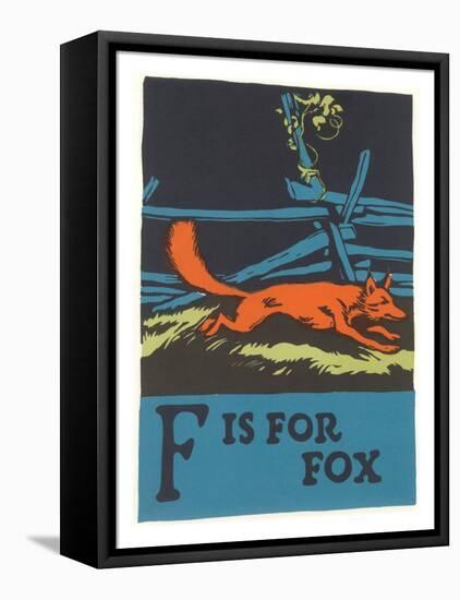 F is for Fox-null-Framed Stretched Canvas