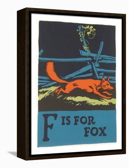 F is for Fox-null-Framed Stretched Canvas