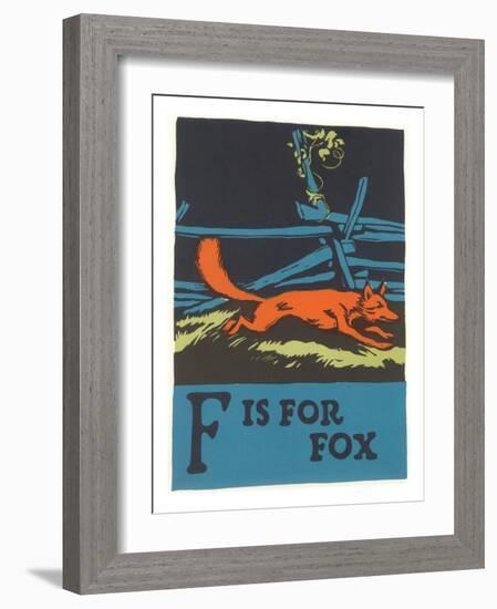 F is for Fox-null-Framed Premium Giclee Print
