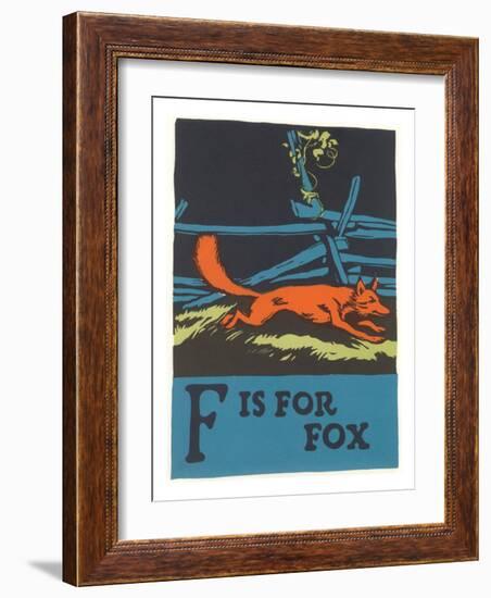 F is for Fox-null-Framed Premium Giclee Print