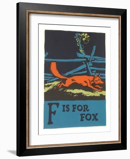 F is for Fox-null-Framed Premium Giclee Print