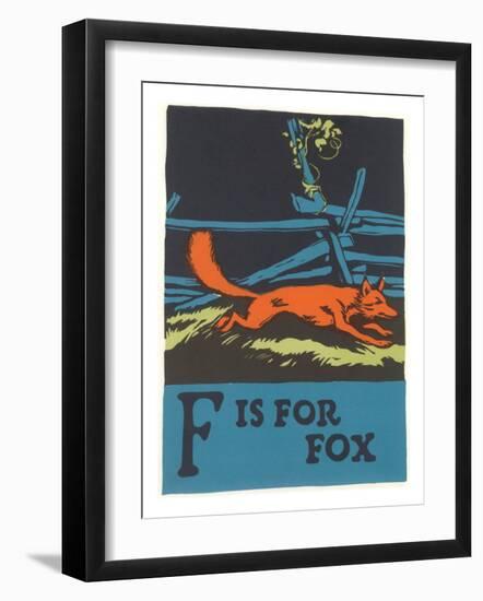 F is for Fox-null-Framed Premium Giclee Print