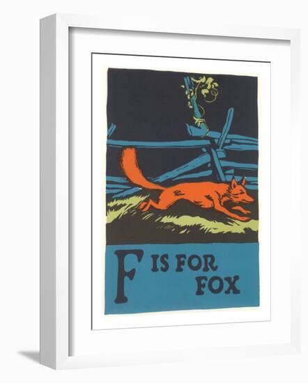 F is for Fox-null-Framed Premium Giclee Print