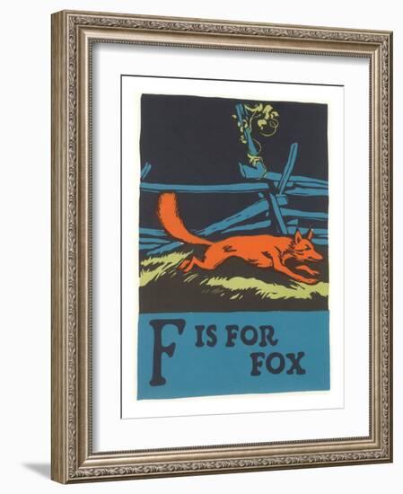 F is for Fox-null-Framed Art Print