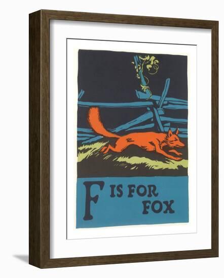 F is for Fox-null-Framed Art Print
