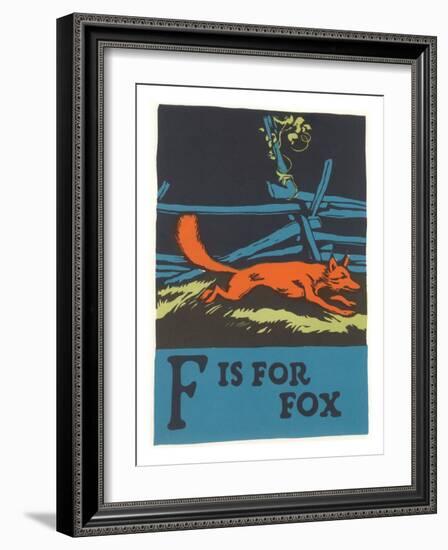 F is for Fox-null-Framed Art Print