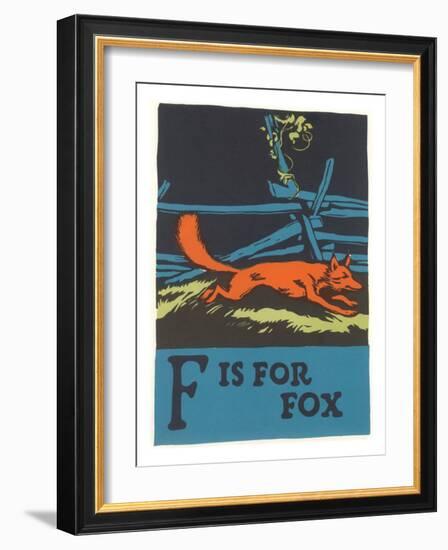 F is for Fox-null-Framed Art Print