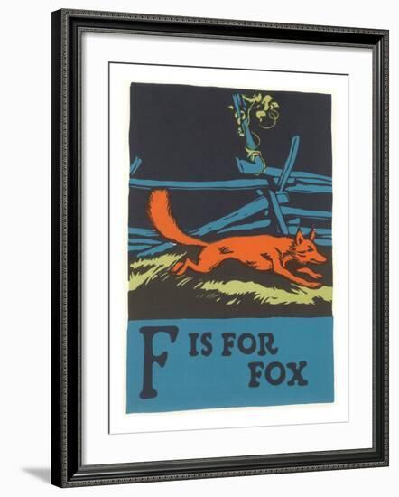 F is for Fox--Framed Art Print