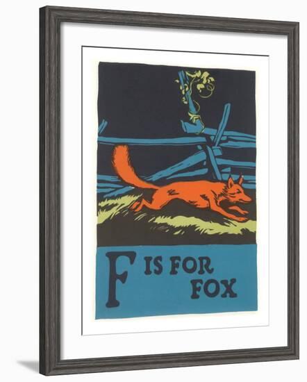 F is for Fox-null-Framed Art Print