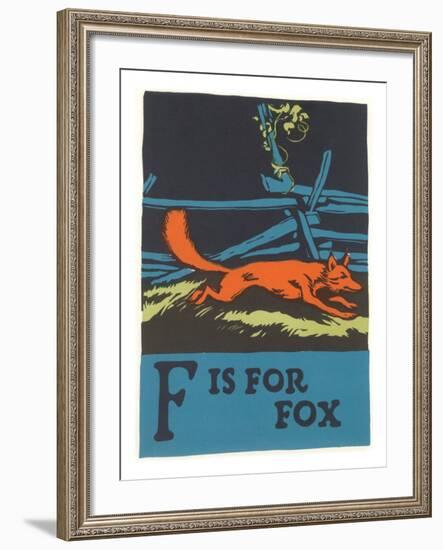 F is for Fox-null-Framed Art Print