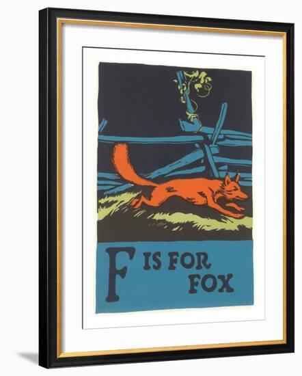 F is for Fox-null-Framed Art Print