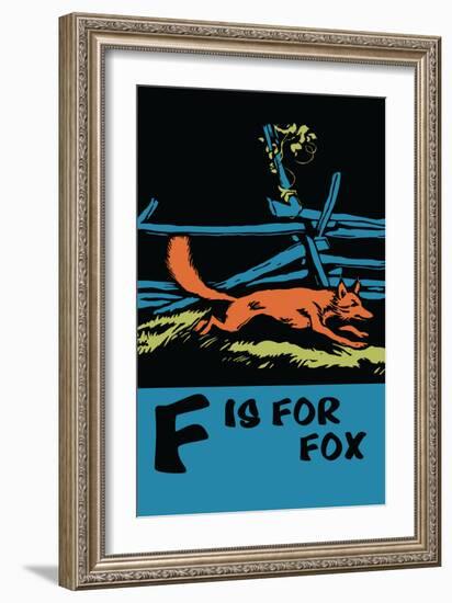 F is for Fox-Charles Buckles Falls-Framed Art Print