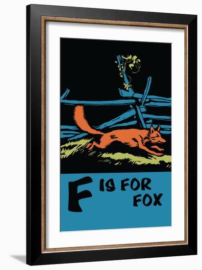 F is for Fox-Charles Buckles Falls-Framed Art Print