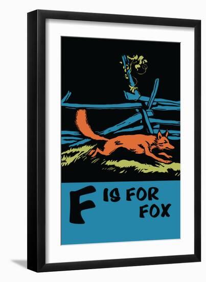 F is for Fox-Charles Buckles Falls-Framed Art Print