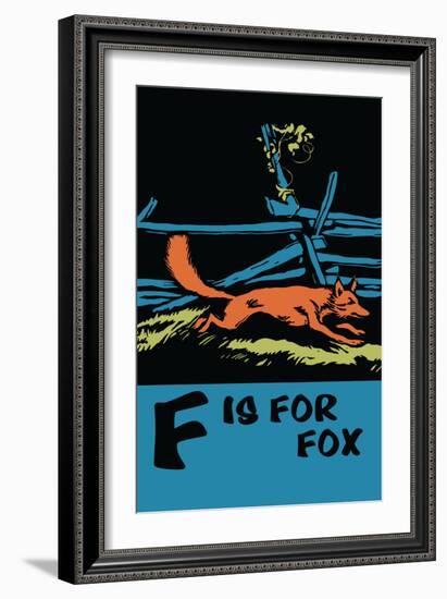 F is for Fox-Charles Buckles Falls-Framed Art Print