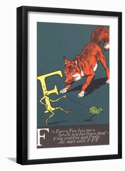 F Is for Fox-null-Framed Art Print