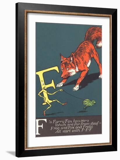 F Is for Fox-null-Framed Art Print