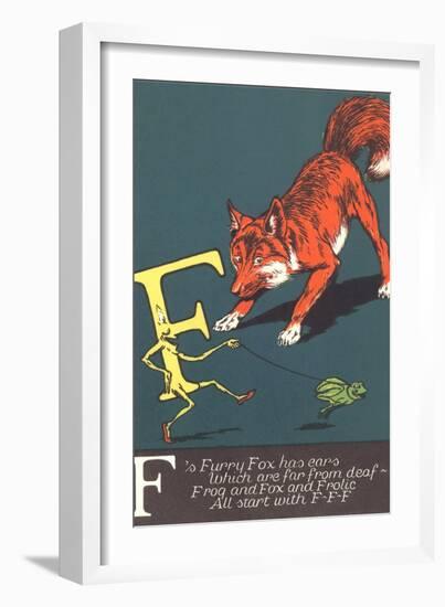 F Is for Fox-null-Framed Art Print