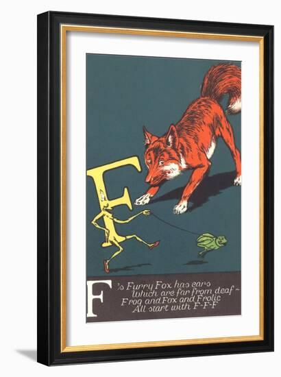 F Is for Fox-null-Framed Art Print
