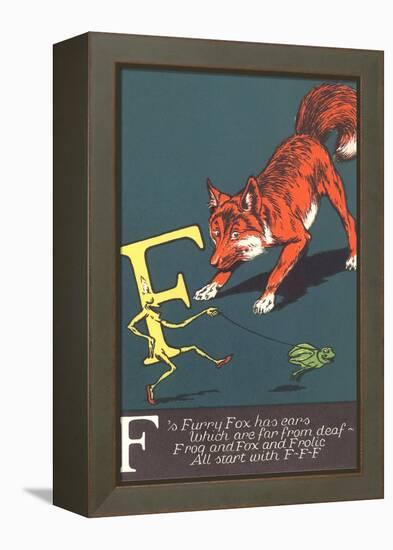 F Is for Fox-null-Framed Stretched Canvas